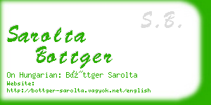 sarolta bottger business card